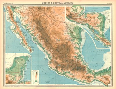 Mexikó és Közép-Amerika térképe alkotó: Unbekannt