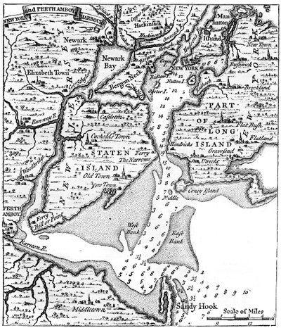 New York térképe a 18. század közepéről, 1880 körül alkotó: Unbekannt