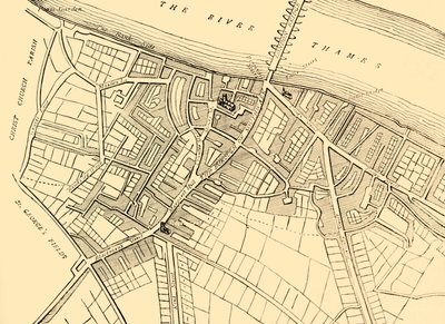 Southwark térképe, 1720, c1878. alkotó: Unbekannt