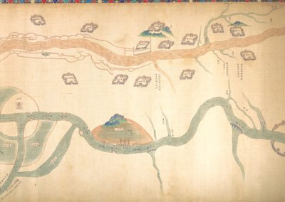 A Canal Grande térképe Pekingtől a Jangzi folyóig, 18. század vége vagy 19. század eleje. alkotó: Unbekannt