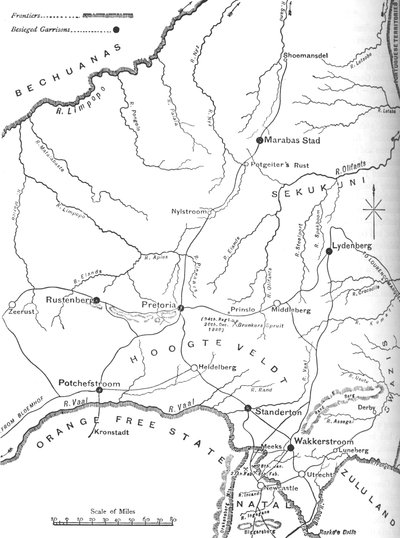 A Transvaali Hadi Színház térképe, 1880 alkotó: Unbekannt
