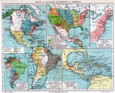 Térképek Amerika történetének illusztrálására, 1901 alkotó: Unbekannt