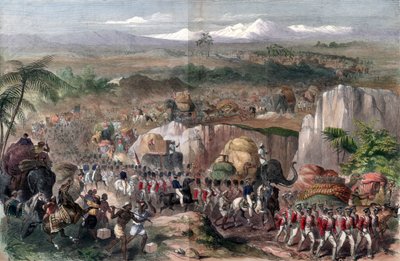 A csapatok márciusa Indiában, 1848 alkotó: Unbekannt