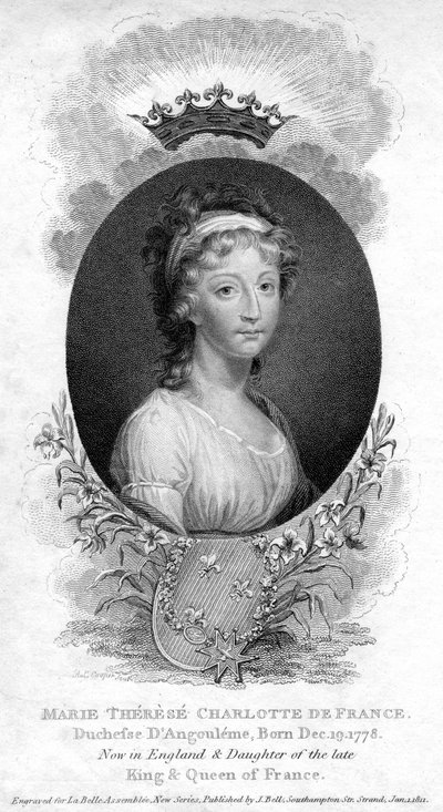 Marie-Therese-Charlotte de Bourbon, Angouleme és Dauphine francia hercegné, 1811 alkotó: Unbekannt