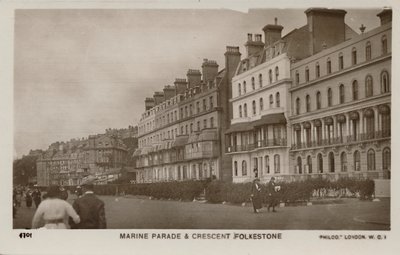 Marine Parade és Crescent Folkestone, 19. század vége – 20. század eleje alkotó: Unbekannt