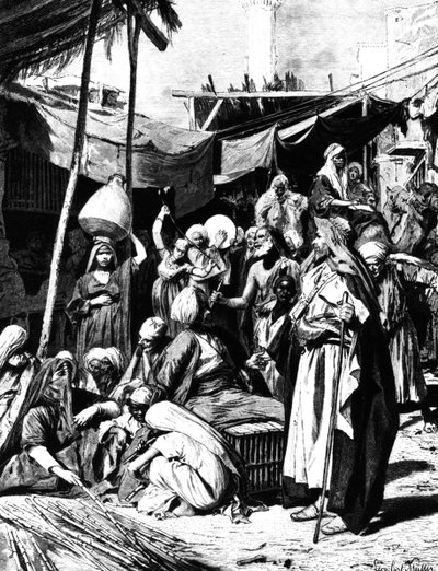 Tantahi piac, Egyiptom, 1880 alkotó: Unbekannt