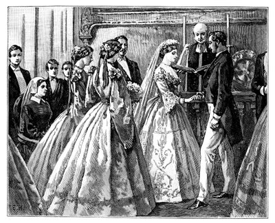 Alice hercegnő és IV. Ludwig hesseni nagyherceg házassága, 1862. július 1., 19. század vége alkotó: Unbekannt