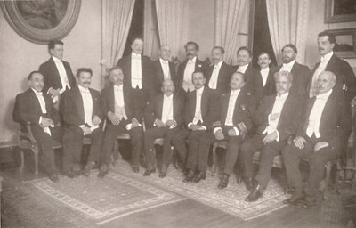 Hermes da Fonseca marsall államtitkáraival és tanácsadóival, 1914 alkotó: Unbekannt