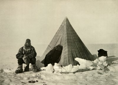 Marshall sátoron kívül, a táborban, 1908, 1909. alkotó: Unbekannt