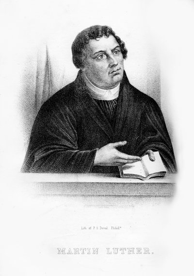 Luther Márton német teológus, Ágoston-rendi szerzetes és egyházi reformátor, 1854 alkotó: Unbekannt
