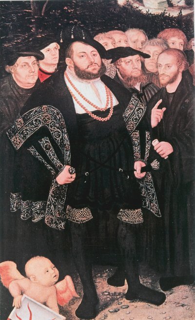 Luther Márton reformátorokkal, 1530 alkotó: Unbekannt