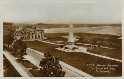 Mártírok emlékműve, golfház és linkek, St. Andrews, c1900. alkotó: Unbekannt