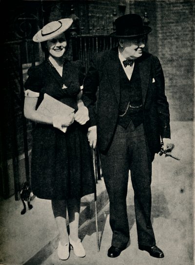 Mary Churchill és az apja, 1945. alkotó: Unbekannt