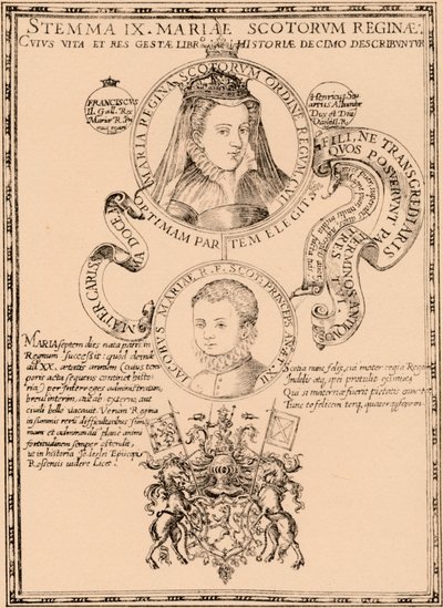 Mária, skótok királynője 1542-1587 és VI. Jakab király és én 1566-1625, 1889 alkotó: Unbekannt