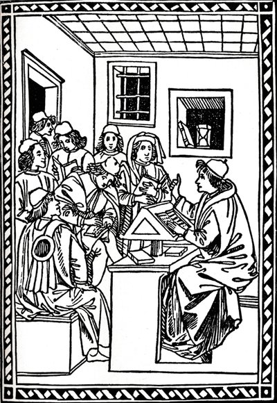 Mester a tanítványaival. Christoforo Landino, 1492, 1917 alkotó: Unbekannt