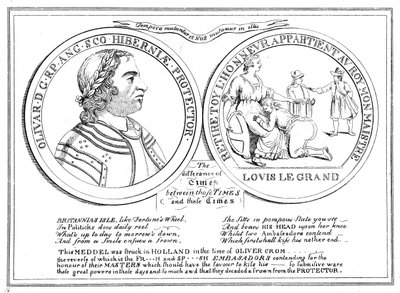 Érem Oliver Cromwell korából, 17. század alkotó: Unbekannt