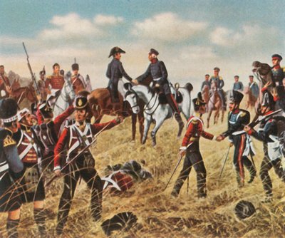 Wellington és Blücher találkozója Waterlooban, 1815. június 18-án, 1936. alkotó: Unbekannt