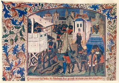 A hadviselés módszerei a százéves háború alatt, c1400, c1930. alkotó: Unbekannt