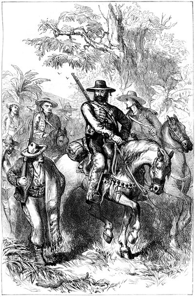 Mexikói filibusterek menet közben, 19. század közepe, 1880 alkotó: Unbekannt