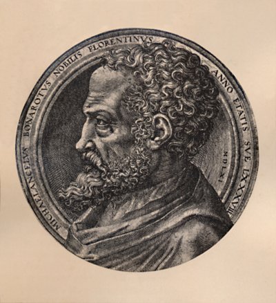 Michelangelo Buonarroti, olasz művész és építész, XVI. század 1894. alkotó: Unbekannt