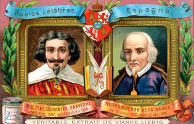 Miguel de Cervantes Saavedra és Pedro Calderon De La Barca, 1900 alkotó: Unbekannt