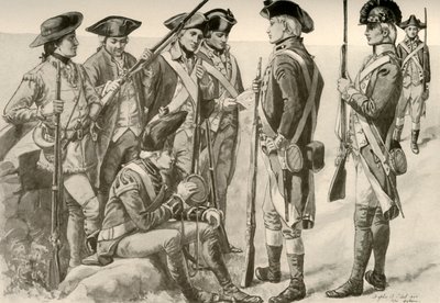 Katonai egyenruha Amerikában, 1770, 1937. alkotó: Unbekannt