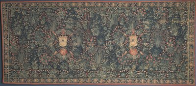 Millefleurs gobelin Medici-címerrel, 1520-as évek. alkotó: Unbekannt