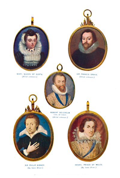Miniatűrök az Erzsébet-kor Victoria és Albert Múzeumából., 1580-1610, 1903 alkotó: Unbekannt