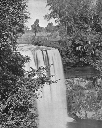 Minnehaha Falls, Minneapolis, Minnesota, USA, 1900. alkotó: Unbekannt