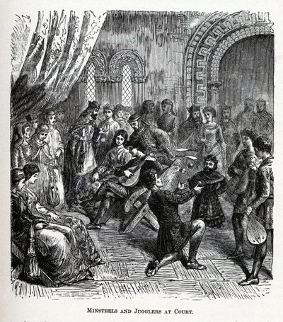 Menstrels and Jugglers at Court, 1882 alkotó: Unbekannt