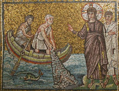 Miraculous Draft of Fishes, bizánci, 20. század eleji eredeti keltezésű a 6. század elején. alkotó: Unbekannt