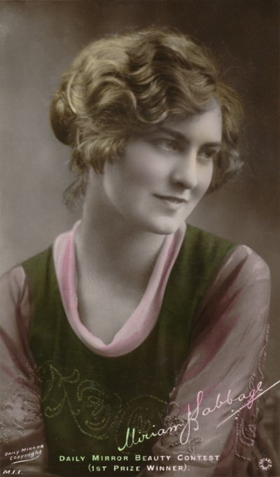 Miriam Babbage, c1880-1950 – Daily Mirror szépségverseny, 1. díjnyertes, c1930. alkotó: Unbekannt