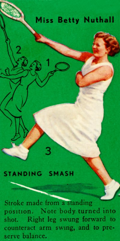 Miss Betty Nuthall – Standing Smash, 1935. alkotó: Unbekannt