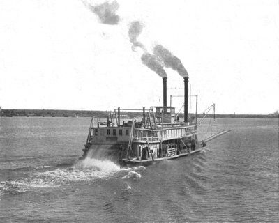 Mississippi Paddle Steamer, USA, 1900. alkotó: Unbekannt