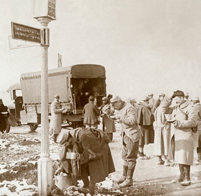 Mobil konyha a Voie Sacrée-n, Verdun, Észak-Franciaország, 1914-c1918. alkotó: Unbekannt