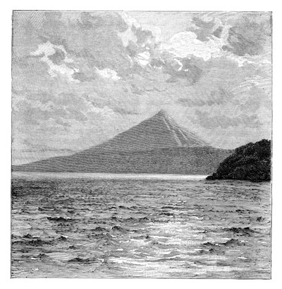 Mombacho vulkán és a Nicaraguai-tó partja, 1890 alkotó: Unbekannt