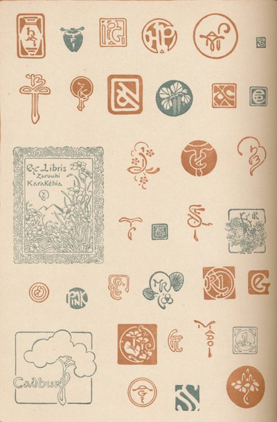 Monogramok és jelek, c1890, 1905 alkotó: Unbekannt