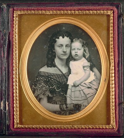 Anya és gyermeke, c. 1855. alkotó: Unbekannt