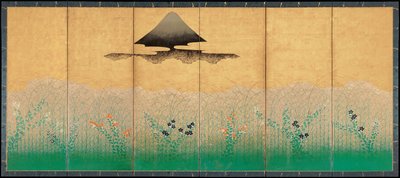 A Fuji-hegy és a Hold, 1760 körül alkotó: Unbekannt