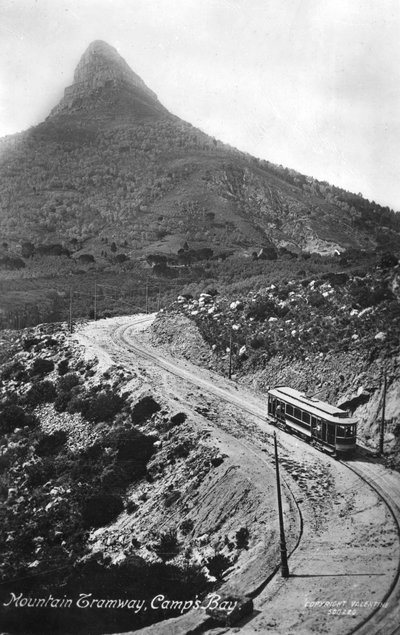 Hegyi villamos, Camps Bay, Fokváros, Dél-Afrika, 1917 alkotó: Unbekannt