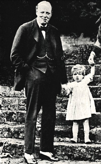 Mr. Churchill a lányával, 1924, 1945. alkotó: Unbekannt