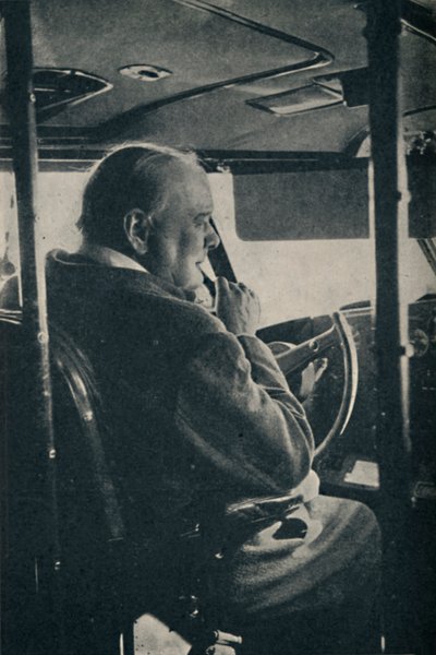Mr. Churchill az R.A.F. - a Berwick repülő csónak vezérlőinél, 1942, 1945. alkotó: Unbekannt