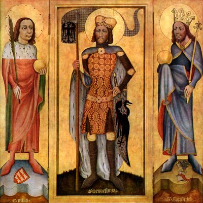 Mulhouse oltárkép, nyitott, c1385 1955 alkotó: Unbekannt