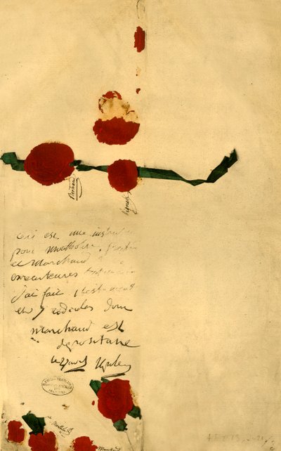 Napóleon végrendelete, 1821. április 16., 1921. alkotó: Unbekannt