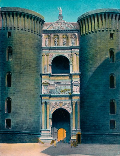 Nápoly – Castel Nuovo, Arco DAragona, c1900. alkotó: Unbekannt