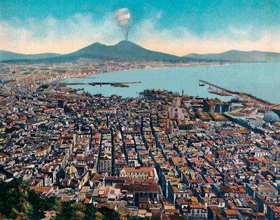 Nápoly – Panoráma San Martinóból, Kilátás San Martinóból, 1900. alkotó: Unbekannt