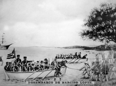 Narciso Lopez partraszállás Cardenasban, 1850, 1920-as évek alkotó: Unbekannt