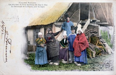 Pont Audemer natív viselete, Normandia, 1902 alkotó: Unbekannt