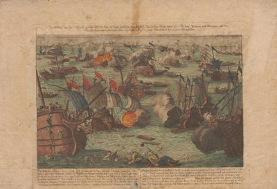 Tengerészeti csata az orosz és az oszmán flotta között a Fekete-tengeren 1788. június 28-án és 29-én. alkotó: Unbekannt