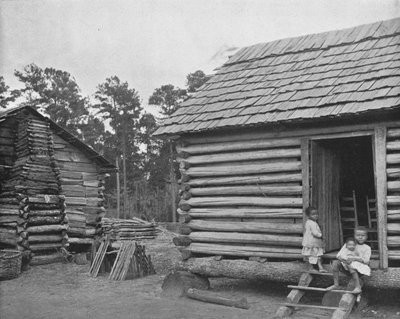 Negro Log Huts, Thomasville, Georgia, USA, 1900. alkotó: Unbekannt